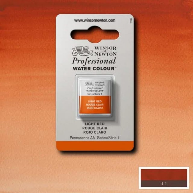 Winsor Newton Half Pan Ακουαρέλας Professional 362 Light Red Series 1