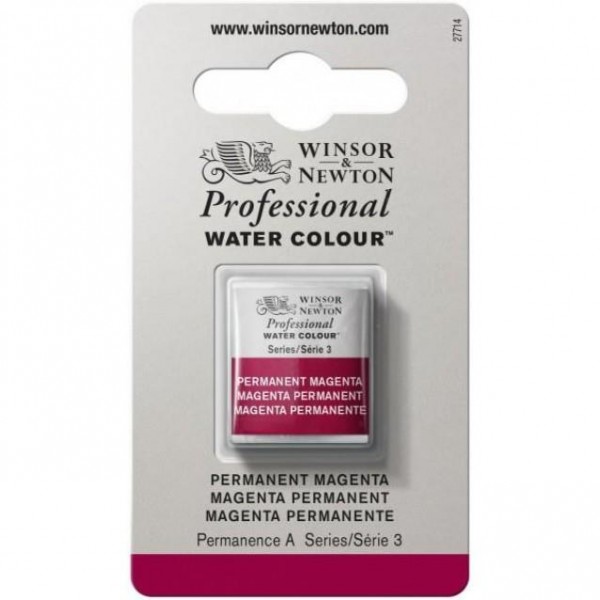 Winsor Newton Half Pan Ακουαρέλας Professional 489 Permanent Magenta Series 3