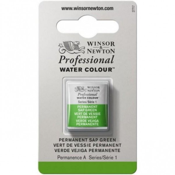 Winsor Newton Half Pan Ακουαρέλας Professional 503 Permanent Sap Green Series 1