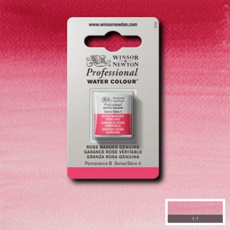 Winsor Newton Half Pan Ακουαρέλας Professional 587 Rose Madder Genuine Series 4