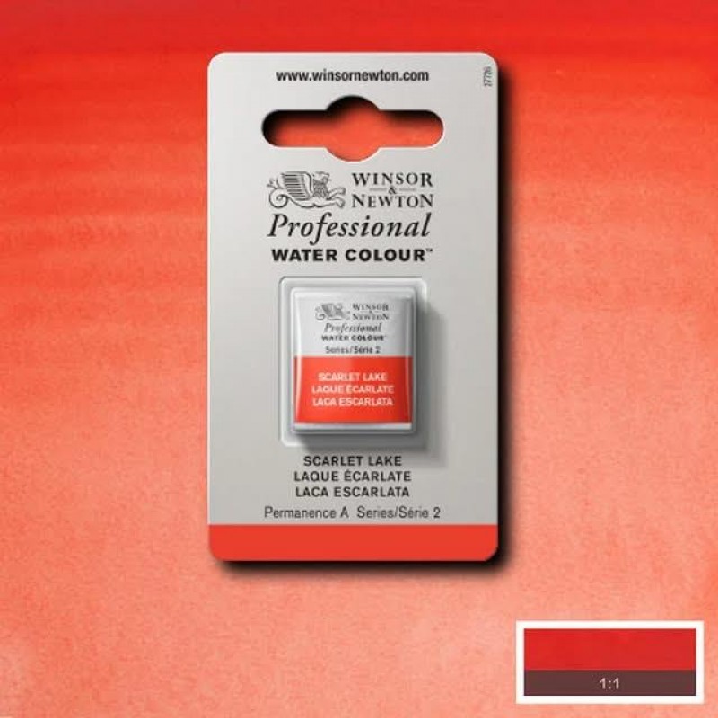 Winsor Newton Half Pan Ακουαρέλας Professional 603 Scarlet Lake Series 2