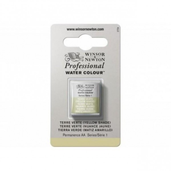 Winsor Newton Half Pan Ακουαρέλας Professional 638 Terre Verte (Yellow Shade) Series 1