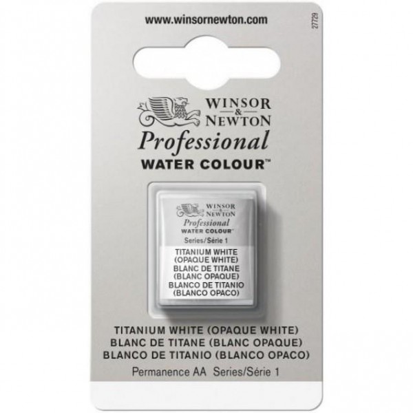 Winsor Newton Half Pan Ακουαρέλας Professional 644 Opaque Titanium White Series 1 Winsor Newton Half Pan Ακουαρέλας Professional 644 Opaque Titanium White Series 1