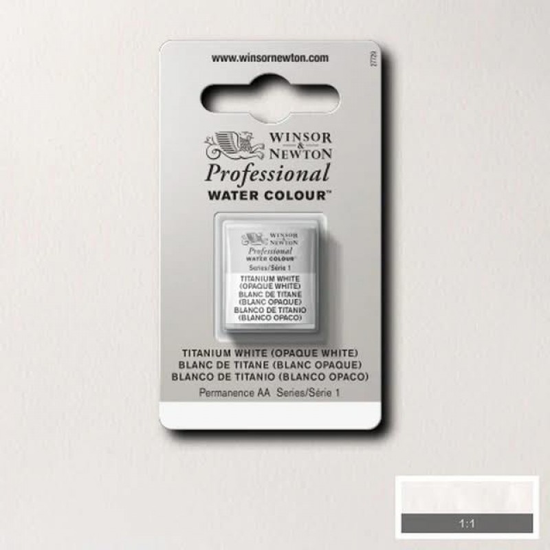 Winsor Newton Half Pan Ακουαρέλας Professional 644 Opaque Titanium White Series 1