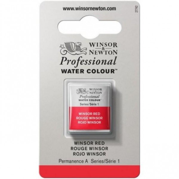 Winsor Newton Half Pan Ακουαρέλας Professional 726 Winsor Red Series 1