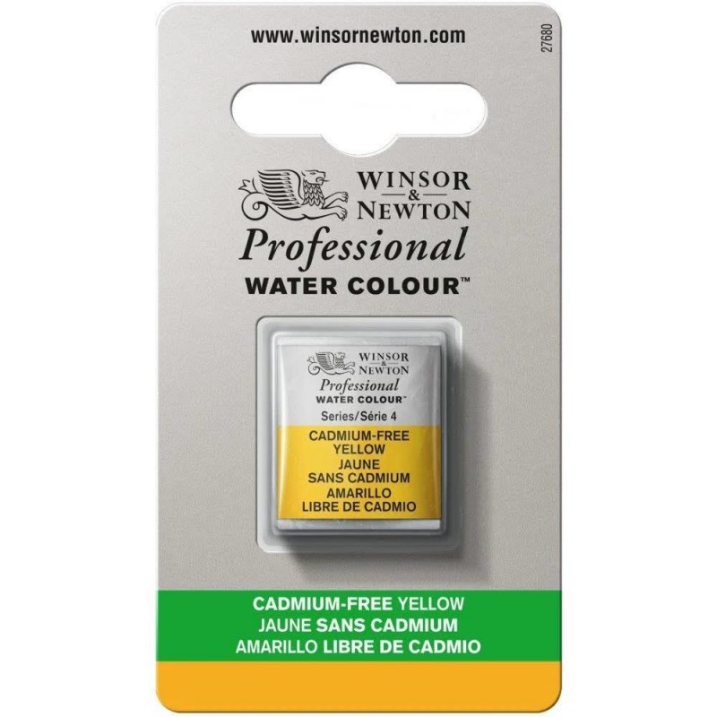 Winsor Newton Half Pan Ακουαρέλας Professional 890 Cadmium Free Yellow Series 4