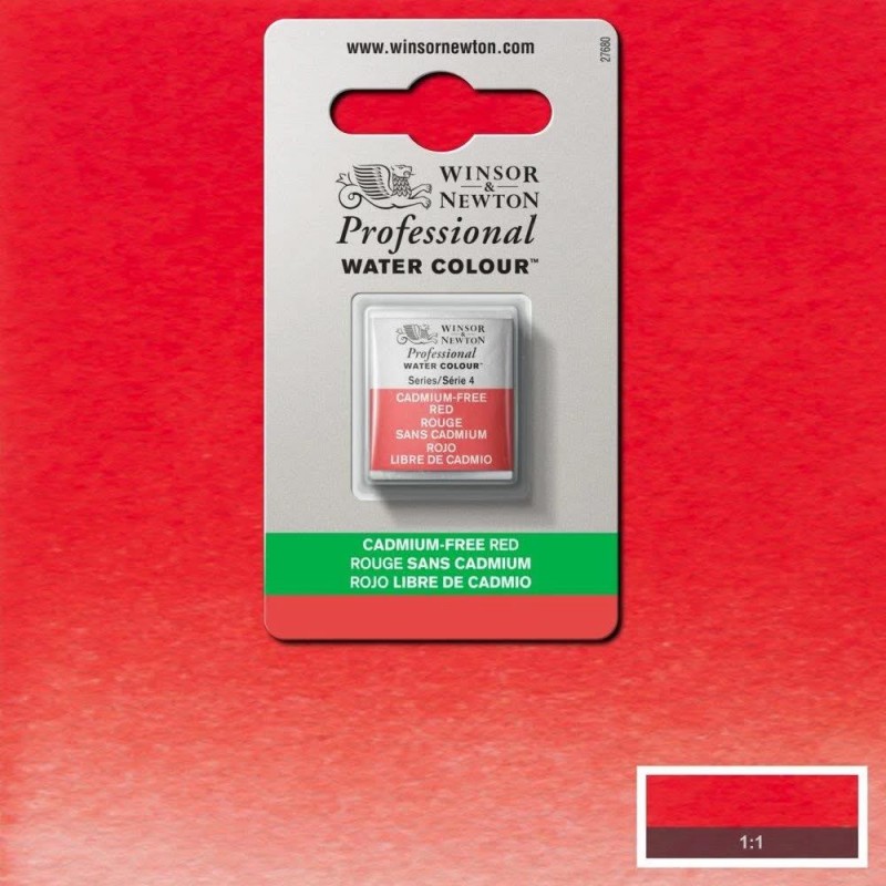 Winsor Newton Half Pan Ακουαρέλας Professional 901 Cadmium Free Red Series 4 Winsor Newton Half Pan Ακουαρέλας Professional 901 Cadmium Free Red Series 4