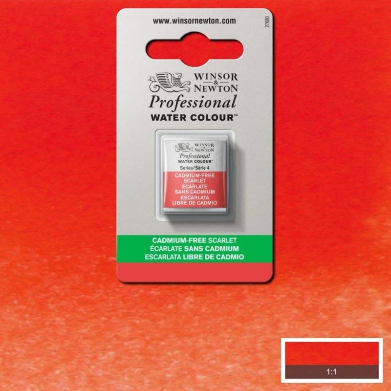 Winsor Newton Half Pan Ακουαρέλας Professional 903 Cadmium Free Scarlet Series 4 Winsor Newton Half Pan Ακουαρέλας Professional 903 Cadmium Free Scarlet Series 4