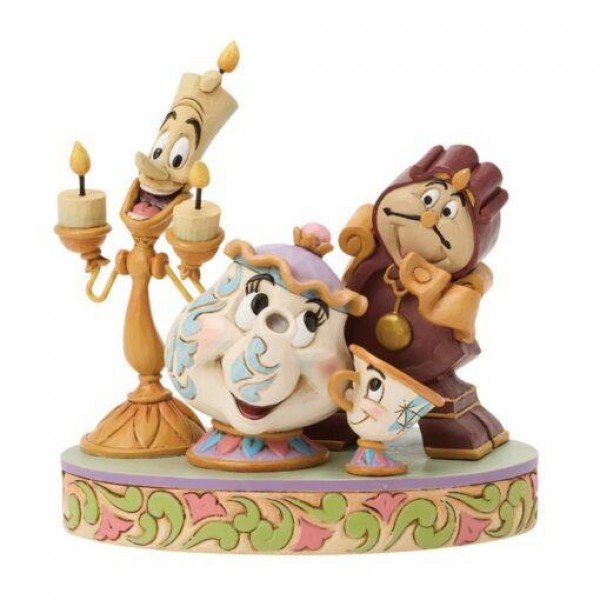 Φιγουρα Disney Lumiere, Cogsworth, Mrs Potts and Chip 17,5cm