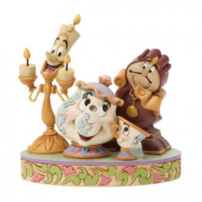 Φιγουρα Disney Lumiere, Cogsworth, Mrs Potts and Chip 17,5cm