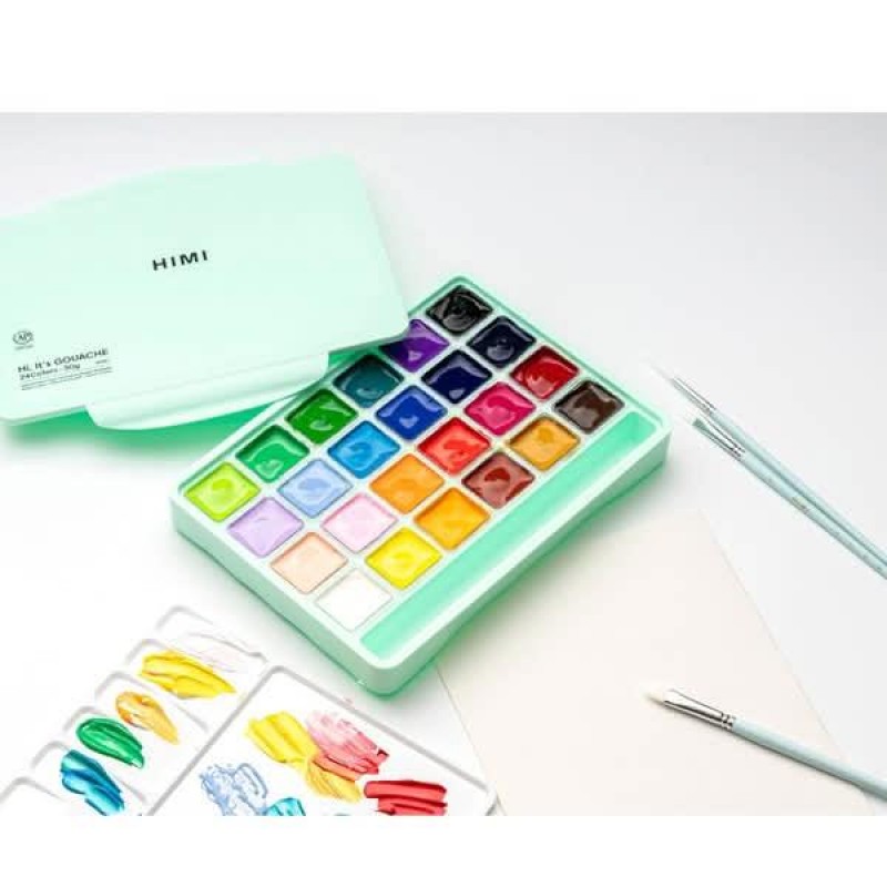 HIMI Jelly Cup Gouache Σετ 24 Χρωμάτων με 3 Πινέλα + Παλέτα Ανάμιξης HIMI Jelly Cup Gouache Σετ 24 Χρωμάτων με 3 Πινέλα + Παλέτα Ανάμιξης