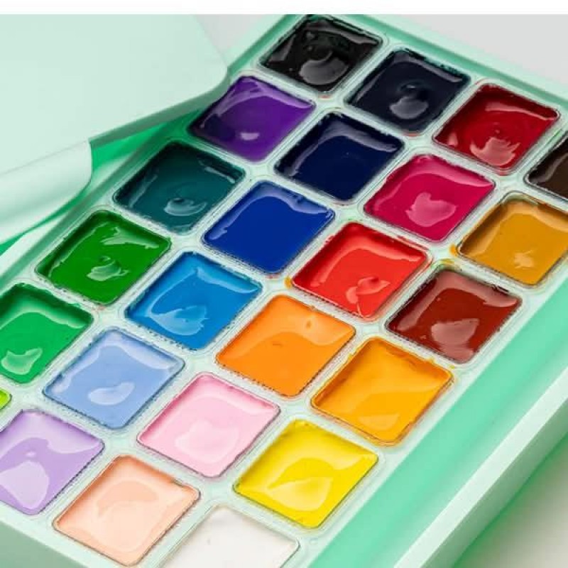 HIMI Jelly Cup Gouache Σετ 24 Χρωμάτων με 3 Πινέλα + Παλέτα Ανάμιξης HIMI Jelly Cup Gouache Σετ 24 Χρωμάτων με 3 Πινέλα + Παλέτα Ανάμιξης