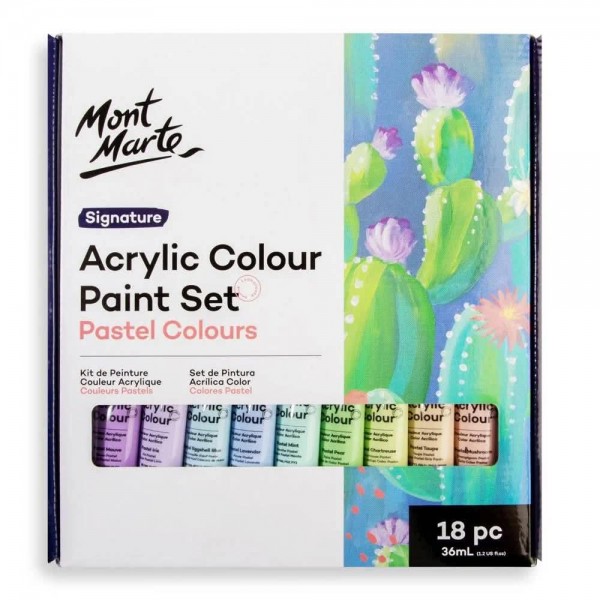 Mont Marte 18 Ακρυλικά 36ml Παστέλ Χρώματα Mont Marte 18 Ακρυλικά 36ml Παστέλ Χρώματα