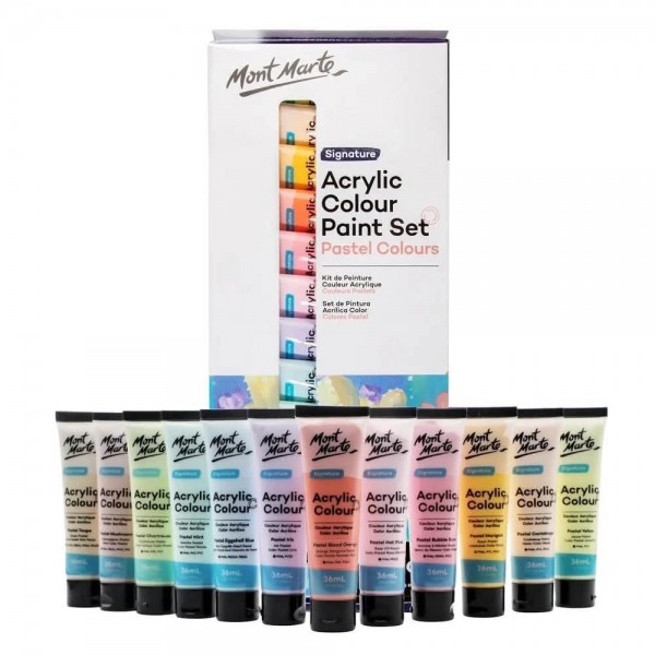 Mont Marte 12 Ακρυλικά 36ml Παστέλ Χρώματα Mont Marte 12 Ακρυλικά 36ml Παστέλ Χρώματα
