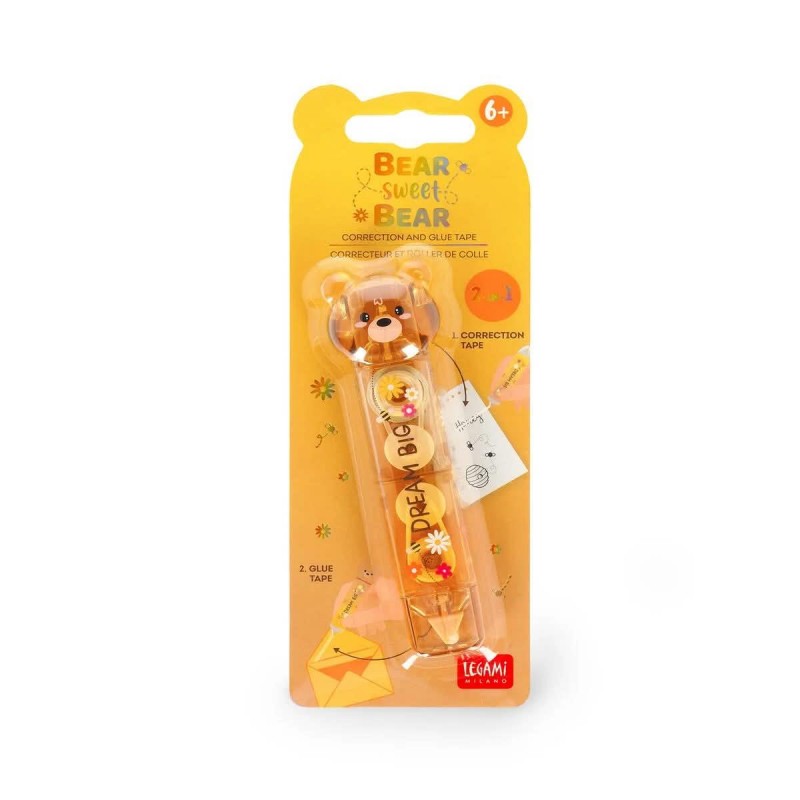 Legami 2-σε-1 Διορθωτική Ταινία και Κόλλα - Bear Sweet Bear Legami 2-σε-1 Διορθωτική Ταινία και Κόλλα - Bear Sweet Bear