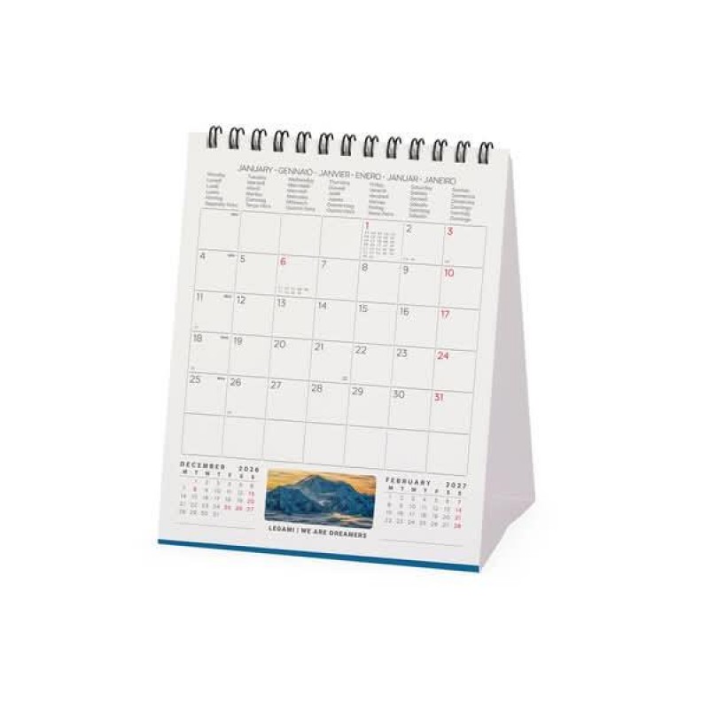 Legami Desk Calendar 2027 Mountains 12x14.5cm