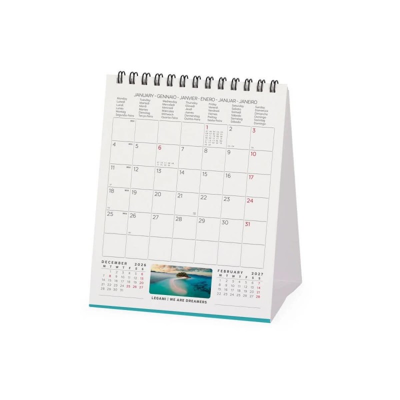Legami Desk Calendar 2027 Vitamin Sea 12x14.5cm
