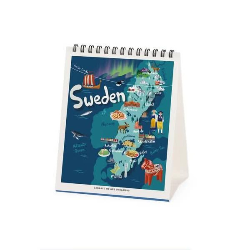 Legami Desk Calendar 2027 Lets Travel The World 12x14.5cm