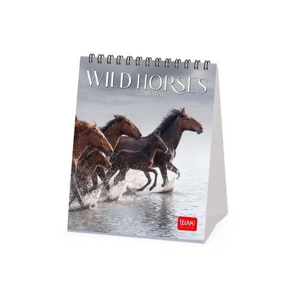 Legami Desk Calendar 2027 Wild Horses 12x14.5cm