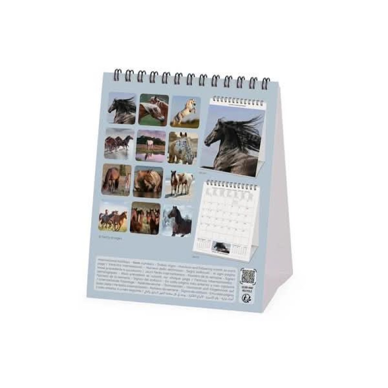 Legami Desk Calendar 2027 Wild Horses 12x14.5cm