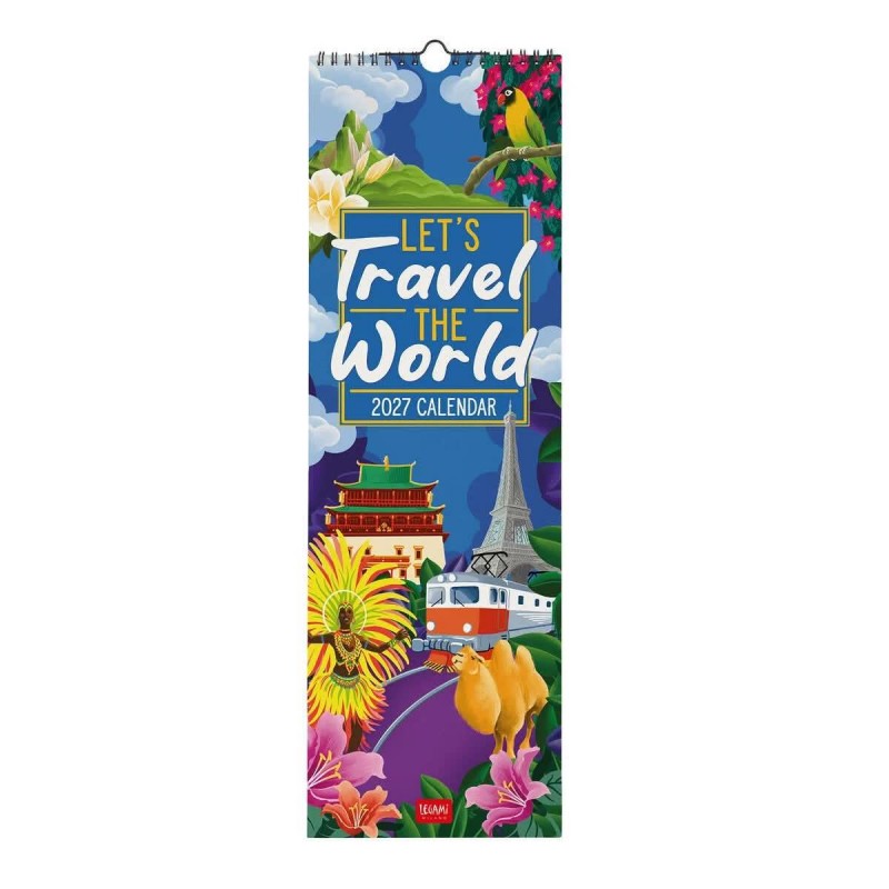 Legami Wall Calendar 2027 Lets Travel The World 16x49cm