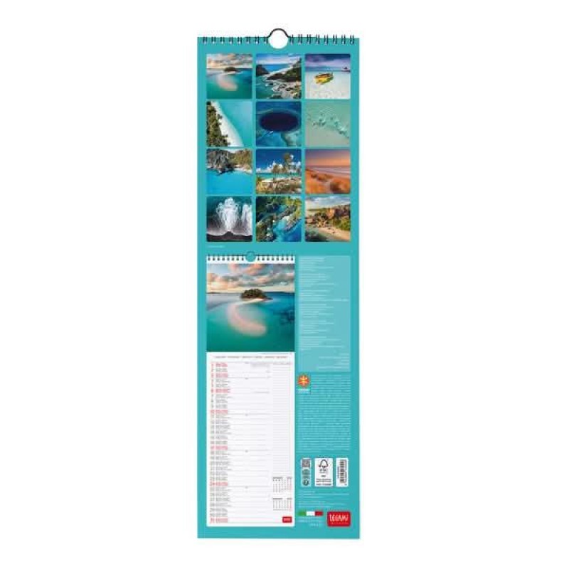 Legami Wall Calendar 2027 Vitamin Sea 16x49cm