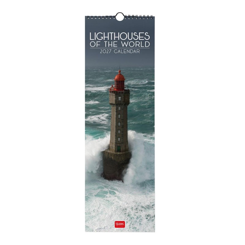 Legami Wall Calendar 2027 Lighthouses Of The World 16x49cm
