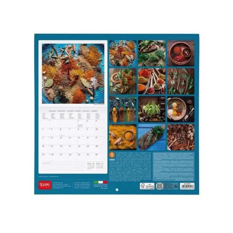 Legami Wall Calendar 2027 Herbs and Spices 30x29cm
