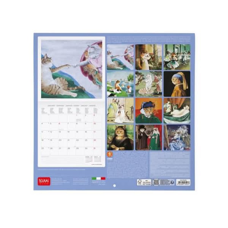 Legami Wall Calendar 2027 Mastercats 30x29cm