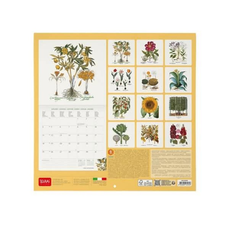 Legami Wall Calendar 2027 Herbarium 30x29cm
