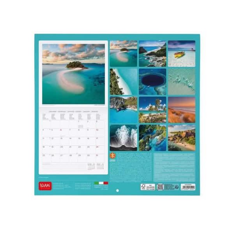 Legami Wall Calendar 2027 Vitamin Sea 30x29cm