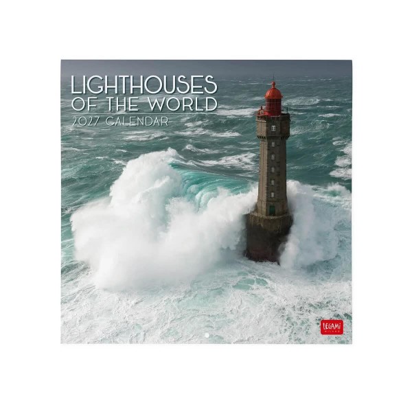 Legami Wall Calendar 2027 Lighthouses Of The World 30x29cm Legami Wall Calendar 2027 Lighthouses Of The World 30x29cm