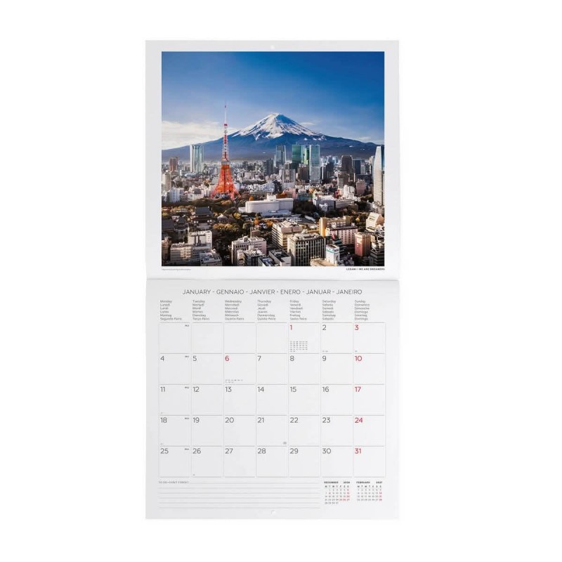 Legami Wall Calendar 2027 Beauty Of Japan 30x29cm