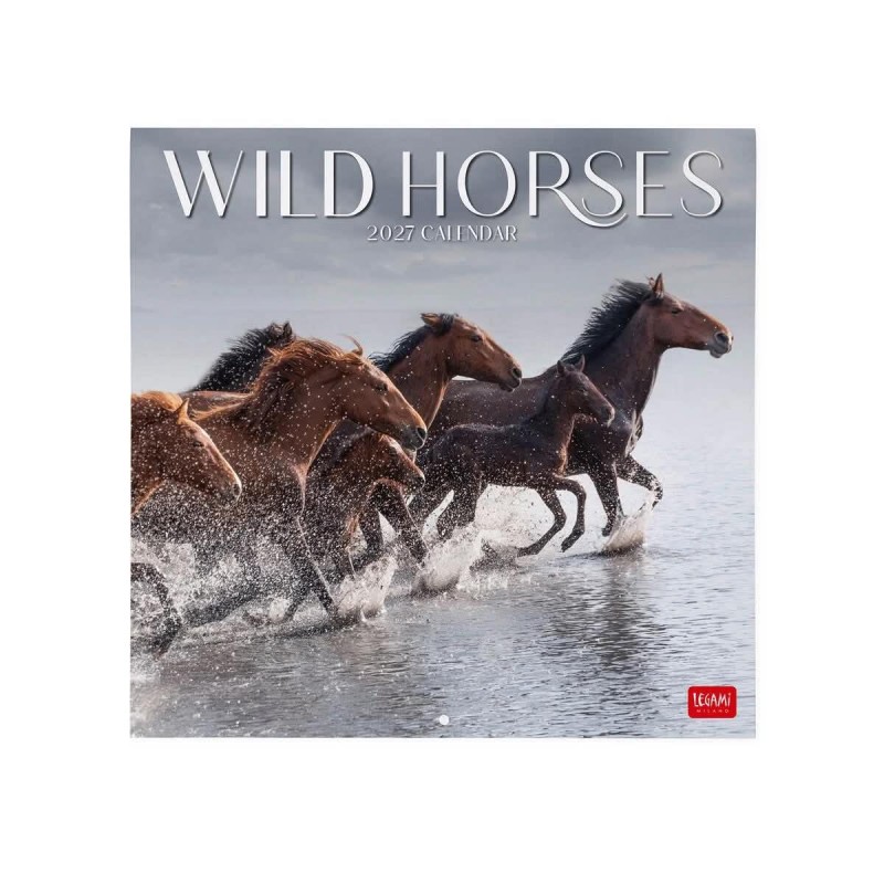 Legami Wall Calendar 2027 Wild Horses 30x29cm