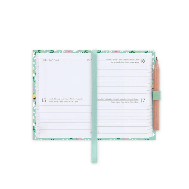 Legami 12μηνο Ημερολόγιο 2 Ημερών Mini Bee Green