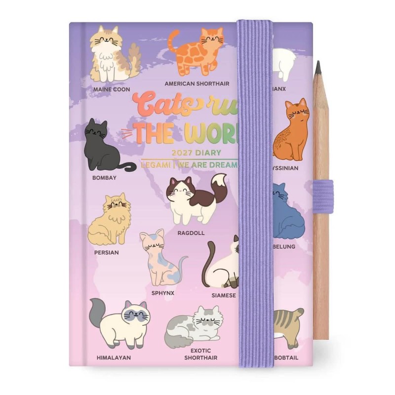 Legami 12μηνο Ημερολόγιο 2 Ημερών Mini Kitty World