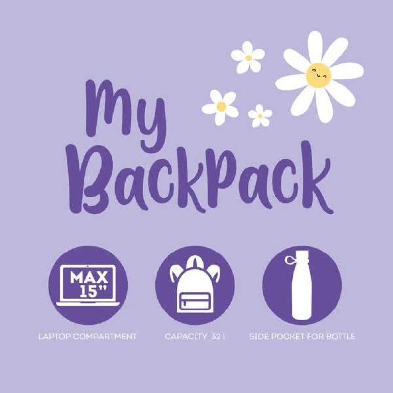 Legami Σακίδιο Πλάτης My Backpack - Daisy Lilac