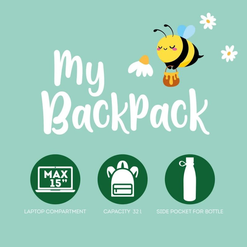 Legami Σακίδιο Πλάτης My Backpack - Bee Green