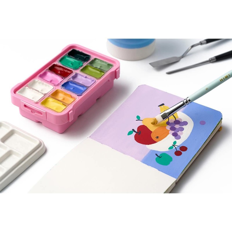 HIMI Twin Cup Gouache Σετ 12 Fresh Botanic Colours HIMI Twin Cup Gouache Σετ 12 Fresh Botanic Colours