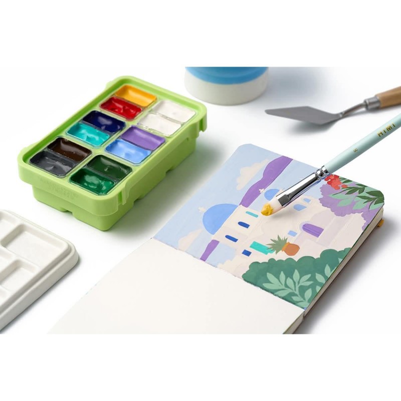 HIMI Twin Cup Gouache Σετ 12 Χρώματα Φύσης-Τοπίου HIMI Twin Cup Gouache Σετ 12 Χρώματα Φύσης-Τοπίου