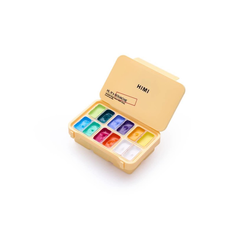 HIMI Twin Cup Gouache Σετ 12 Εντονα Χρώματα HIMI Twin Cup Gouache Σετ 12 Εντονα Χρώματα