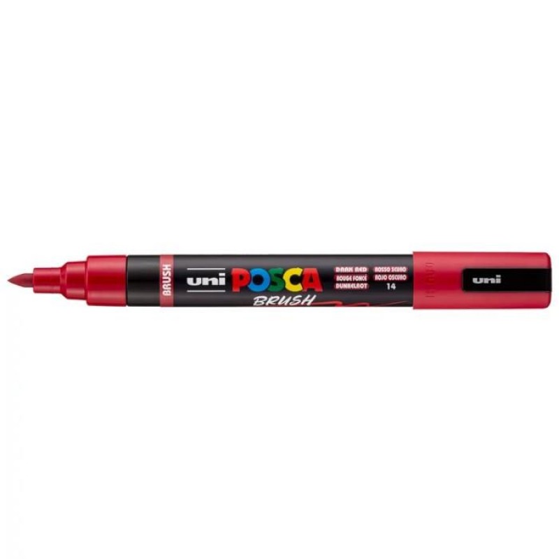 Μαρκαδόρος Posca Brush 1.0-4.0mm no 14 Dark Red Μαρκαδόρος Posca Brush 1.0-4.0mm no 14 Dark Red