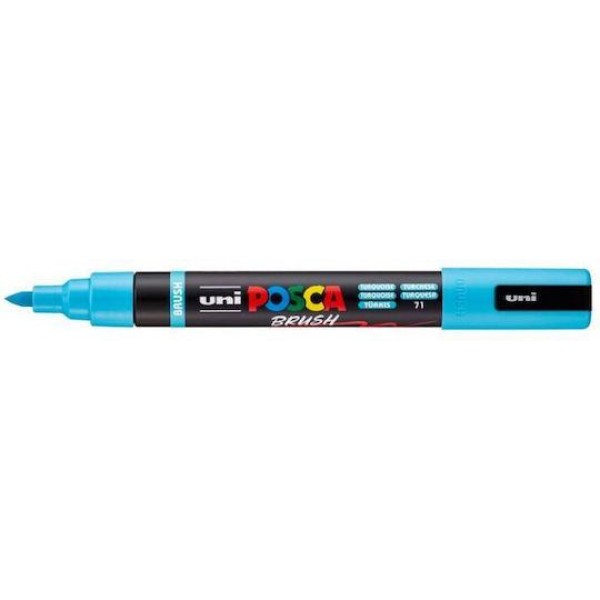 Μαρκαδόρος Posca Brush 1.0-4.0mm no 71 Turquoise Μαρκαδόρος Posca Brush 1.0-4.0mm no 71 Turquoise