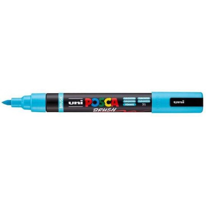 Μαρκαδόρος Posca Brush 1.0-4.0mm no 71 Turquoise Μαρκαδόρος Posca Brush 1.0-4.0mm no 71 Turquoise