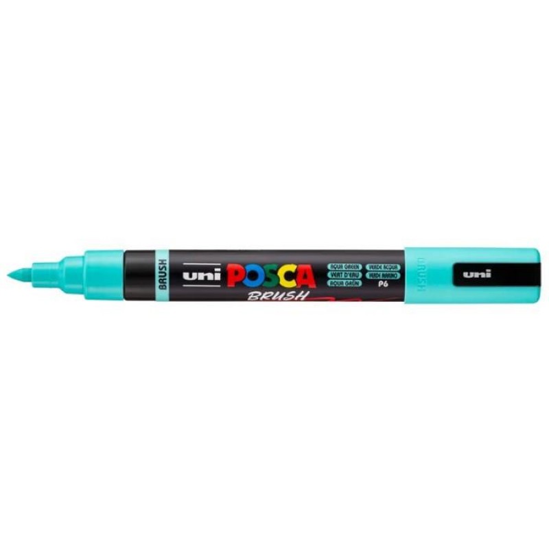 Μαρκαδόρος Posca Brush 1.0-4.0mm no P6 Aqua Green Μαρκαδόρος Posca Brush 1.0-4.0mm no P6 Aqua Green