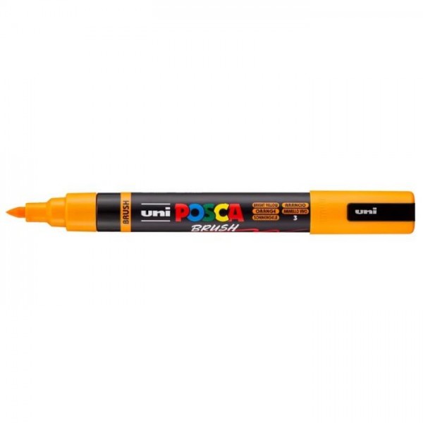 Μαρκαδόρος Posca Brush 1.0-4.0mm no 3 Bright Yellow Μαρκαδόρος Posca Brush 1.0-4.0mm no 3 Bright Yellow