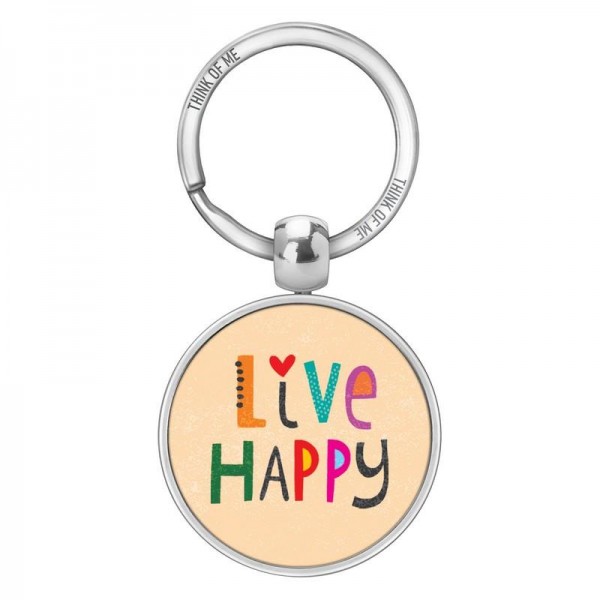 Μεταλλικό Μπρελόκ 3,6cm Live Happy
