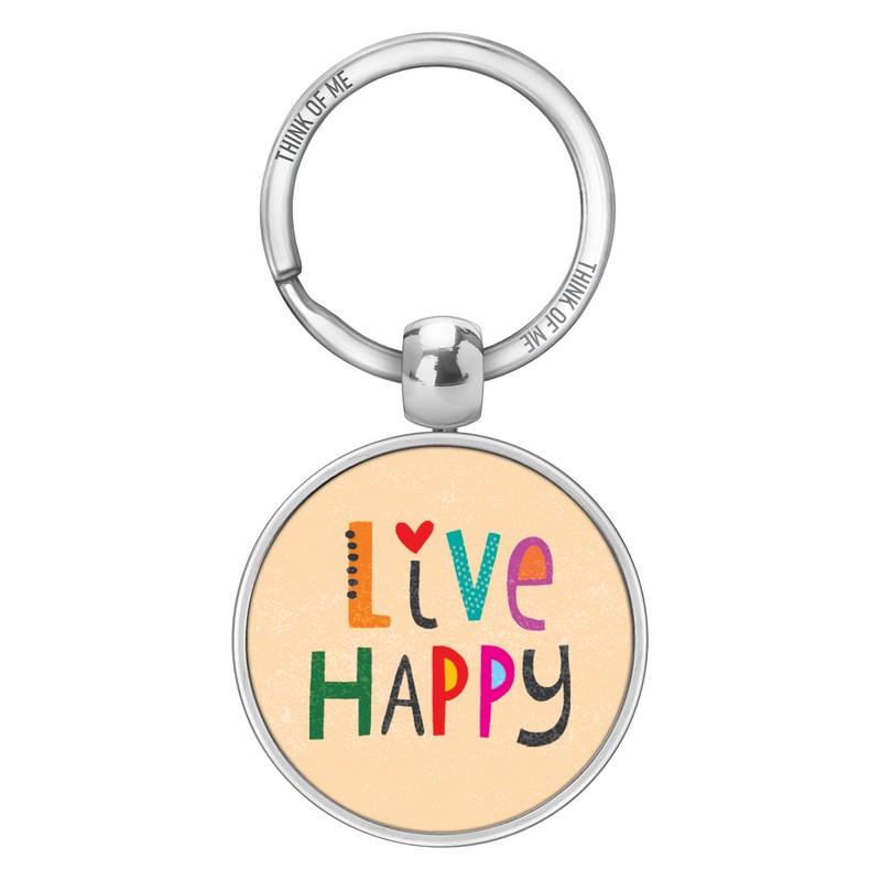 Μεταλλικό Μπρελόκ 3,6cm Live Happy