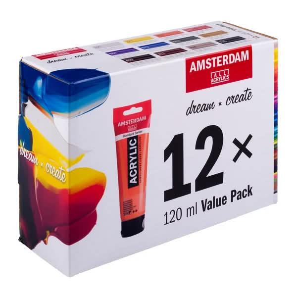 Amsterdam Σετ 12 Ακρυλικά Χρώματα 120ml Amsterdam Σετ 12 Ακρυλικά Χρώματα 120ml