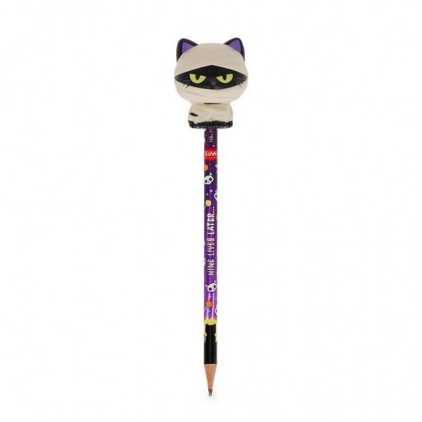 Legami Pencil with Halloween Squishy Mummy Cat Legami Pencil with Halloween Squishy Mummy Cat